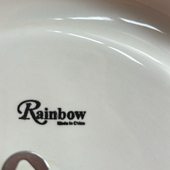 Vintage Rainbow Ceramic Wall Clock Fruit Flowers 13 1/4” diameter - Picture 6 of 8